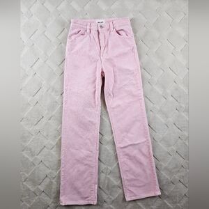 ROLLA'S High Rise Straight Leg Pink Corduroy Pants Womens 27